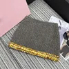 Diseñador Vestido de dos piezas 24 Principios de primavera Nuevo Nanyou Miu Socialité Temperamento Nail Diamond Collar Chaqueta de tweed gruesa + Falda pequeña de cintura alta Conjunto W6I3