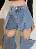 Dżinsy damskie Yiciya Kobieta Jean Dżins dżinsowe spodnie proste luźne długie 2024 letnie spodni macierzyńska