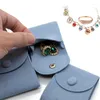 Sacchetti per gioielli Borsa portaoggetti Piccolo supporto per negozio Orecchini con collana con anello a scatto in velluto