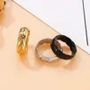 Na moda 57mm mulheres anéis de aço inoxidável orelha trigo prata cor metal clássico anéis para mulheres homens moda jóias presentes 240202