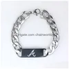 Alabama Fashion Crimson Tide National Football Championship Chain Bracelet Stainless Steel Fan Men Women Party Bar Gift Wholesale D Dh8Em