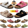 Designer chinelos homens mulheres sandálias arizona slides shearling preto branco camurça couro flip flops sliders moda ao ar livre tênis sandália desconto