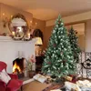 Juldekorationer konstgjorda jultree 180 cm/ 150 cm/ 120 cm snöigt Xmas -träd med pinecones och röda bär vita grenstoppar