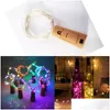 LED Strings String Luz À Prova D 'Água Cobre Mini Fada DIY Vidro Artesanato Garrafa Luzes Lâmpada de Natal 2M 20LEDs Drop Delivery Iluminação H Dhnbq