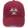 Ball Caps Lyprerazy Men Women Unisex Hip Hop Cool Flock Printing Biohazard Logo Washed Adjustable Baseball Cap