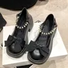 SURES BUTS BOW STION BEAD MARY JANES Women Mid Heels Platform 2024 Spring Elegancki Lolita Luxury Zapatillas Mujer