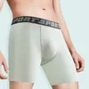 Boxer en soie glacée pour hommes, sous-vêtements sans couture, longues jambes, short respirant, culotte de grande taille, séchage rapide, sport