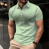 Polos masculinos zip polo camisas roupas de secagem rápida fashions clássico respirável manga curta t ao ar livre 2024 homens blusa casual de grandes dimensões