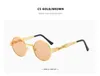 Lunettes de soleil gothiques Steampunk Hommes Femmes Vintage Métal Rond Lunettes de soleil Marque Designer Mode Goggle Miroir Haute Qualité Uv400 230920