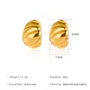 Stud Earrings Vintage C-Shape Croissant Chunky Hoop Clip For Women Non Pierced Circle Trending Fashion Jewelry Gifts