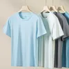 Men's T Shirts 94% Modal High Quality Luxury Man Summer Shirt For Men Round Neck Solid Color Male Plain T-shirt Y2k Casual Tops Short Sleeve