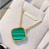 Van Clover Necklace Cleef Four Leaf Clover Neckalces Necklaces 100 925 Silver Jewelry Necklaces Pendants 18K luck fourleaf flower necklace female gold clover van cl