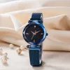 Популярный модный бренд для женщин и девочек, разноцветный металлический стальной ремешок, кварцевые наручные часы с магнитной пряжкой, Di012527