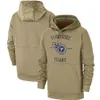 Tennessee''Titans''Men Dames Jeugd Salute to Service Sideline Performance Pullover Hoodie
