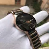 Unisex Watches Lady Famous Modern Men's Qaurtz Fashion Black Ceramic Watch Ladies Casual Mens Sport Watch 37mm279H