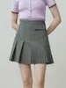 Skirts FSLE Fashion Style Design Sense JK Pleated Skirt For Women 2024 Spring Niche High Waist Irregular Folds Grey Female
