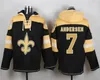 New Orleans''Saints''Men #9 Drew Brees 99 Sheldon Rankins 3 Bobby Hebert Sawyer Sweatshirt met capuchon