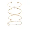 Ensemble de bracelets croisés latéraux en or pour femmes, vente en gros, N95286