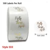 Gift Wrap 500pcs Thank You For Your Order Stickers Gold Foil Seal Labels Small Shop