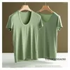 Kvinnors T-skjortor 2024 Fashion Top Spring/Summer Sexig fit Silk Ice Benable Solid Loose Short Sleeve T-shirt kläder för kvinnor