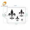 Bakvormen Fleur De Lis Taartsjabloon Fondant Plastic sjablonen voor het schilderen van decoratie Cupcake-sjabloon Decoreren Gereedschappen