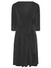 Grande taille élégant printemps automne robe portefeuille femmes à manches longues noir paillettes robe de soirée cocktail formelle soirée robe de soirée 240131