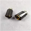 Schalldämpfer 1 Stück goldenes Edelstahl-Auspuffrohr für glänzende Carbon-Auto-Heckspitzen Drop-Lieferung Mobiles Motorräder Teilesystem DHRPL