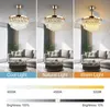 Kroonluchters Plafondventilatoren met verlichting Dimbare Fandeliers 40 '' Moderne intrekbare afstandsbediening Kroonluchter voor slaapkamer Livin