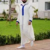 民族衣類2024伝統的なイスラム教徒Eid中東Jubba Thobe Men Arab Robes with Long Sleeves Giftes