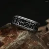 Cluster Ringen Eenvoudige Vintage Rvs Viking Rune Ring Voor Mannen Vrouwen Mode Celtics Knoop Paar Amulet Sieraden Gift Drop