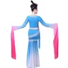 Scenkläder kinesiska folkdanskläder gamla kostymer långärmad fairy dansare kvinnliga klassiska kvinnor kostymer