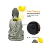 Chinese Style Products Meditating Sitting Buddha Solar Lights Outdoor Garden Patio Statue Drop Delivery Home Garden Arts, Crafts Gifts Dh4Rk