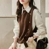 Women's Vests Fashion Knitted Vest For Women Sleeveless Sweater Retro Knit Tank-Top Korean Female Autumn And Winter Pullover