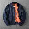Amekaji Vintage MA-1 Летная куртка Мужская зимняя толстая шерстяная куртка с несколькими карманами на молнии для бейсбольной формы Водонепроницаемое пальто-кардиган 240202