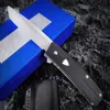 BM 601 Jared Oeser Tengu Assisted Flipper Knife CPM-20CV Tanto Blade Контурные ручки G10 Мини-наружные тактические инструменты самообороны с кожаным чехлом