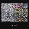 Metal Alloy Nail Art Rhinestones 3D Punk Nail Art Rivet Accessories Set Diy Luxury Brand Nail Charms Cartoon DIY Nail Decoration 240202