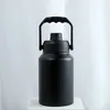 Butelki z wodą 64 unty sportowy kemping Kettle stalowa butelka termiczna z uchwytem pokrywka duża pojemność Izolowana kolba