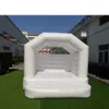 Kommersiellt vitt bröllop Uppblåsbart bouncy house tält gummibåt hoppande studsslott till salu pvc bas oxford vägg