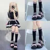 Chaussures habillées Sweet Lolita Vintage Bout rond Femmes College Student JK Uniforme Kawaii Loli Anime Mignon Bow