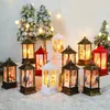 Night Lights Christmas Lantern Light Merry Decorations 2024 Santa Snowman Lamp Xmas Tree Ornaments Year Navidad