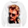 Men's Hoodies Johnny Hallyday Play The Guita Sweatshirts 3D Print Unisex Pullover Long Sleeve Crewneck Streetwear Hoody Sudaderas 5XL