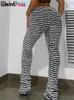 Kvinnors shorts konstiga puss hårig sida delad kvinnor zebra tryck mager spets upp 2024 mode vilda casual streetwear elastic mini bottnar