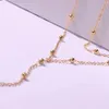 Hänghalsband 2024 Minimalistisk rund pärla lång tofs för kvinnor temperament clavicle kedjor choker enkla smycken krage