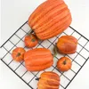 Decorative Flowers 7/8Pcs Autumn Harvest Artificial Pumpkins Large Fake Simulation Pumpkin Thanksgiving Realistic Fall Decorations For Home