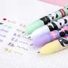 Stylo à bille Panda dessin animé mignon Kawaii, 6 couleurs, ours multicolore, stylos d'écriture de bureau, papeterie scolaire pour étudiants, 10 pièces/lot