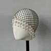 Klipy do włosów moda Fishnet HEASH Tabel dla kobiet Pearl Tassel Bridal Bands Akcesoria biżuterii Tiara