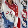 Kadın Hoodies Kadın Kış Sweatshirt ve Bayanlar Uzun Kollu Noel Baskı Kapşonlu Sweatshirt gevşek