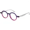 Zonnebrilmonturen Fancy Zoete Acetaat Brilmontuur Voor Vrouwen Leesbril Mannen Optische Lenzen Ronde Mode Trendy Kleurrijke Brillen