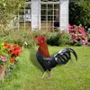 Garden Decorations Rooster Animal Staty Stakes hönedekor för Courtyard utomhusväg