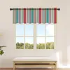 Kurtyna kolorowa konsystencja paska Małe okno Valance Sheer krótka sypialnia Dekor Home Decor Drapes